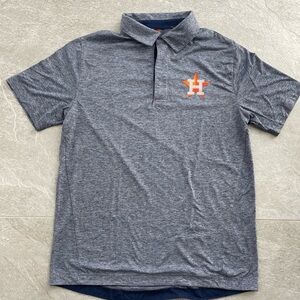 Houston Astros Gray Polo Shirt with Orange Logo